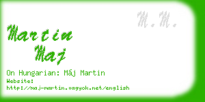 martin maj business card